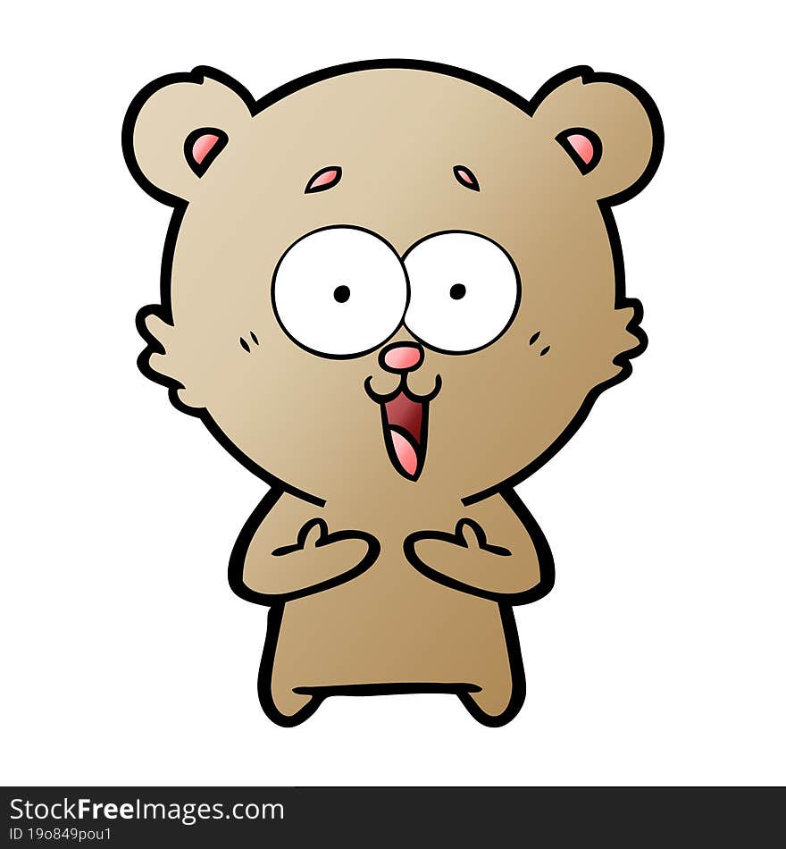 laughing teddy  bear cartoon. laughing teddy  bear cartoon