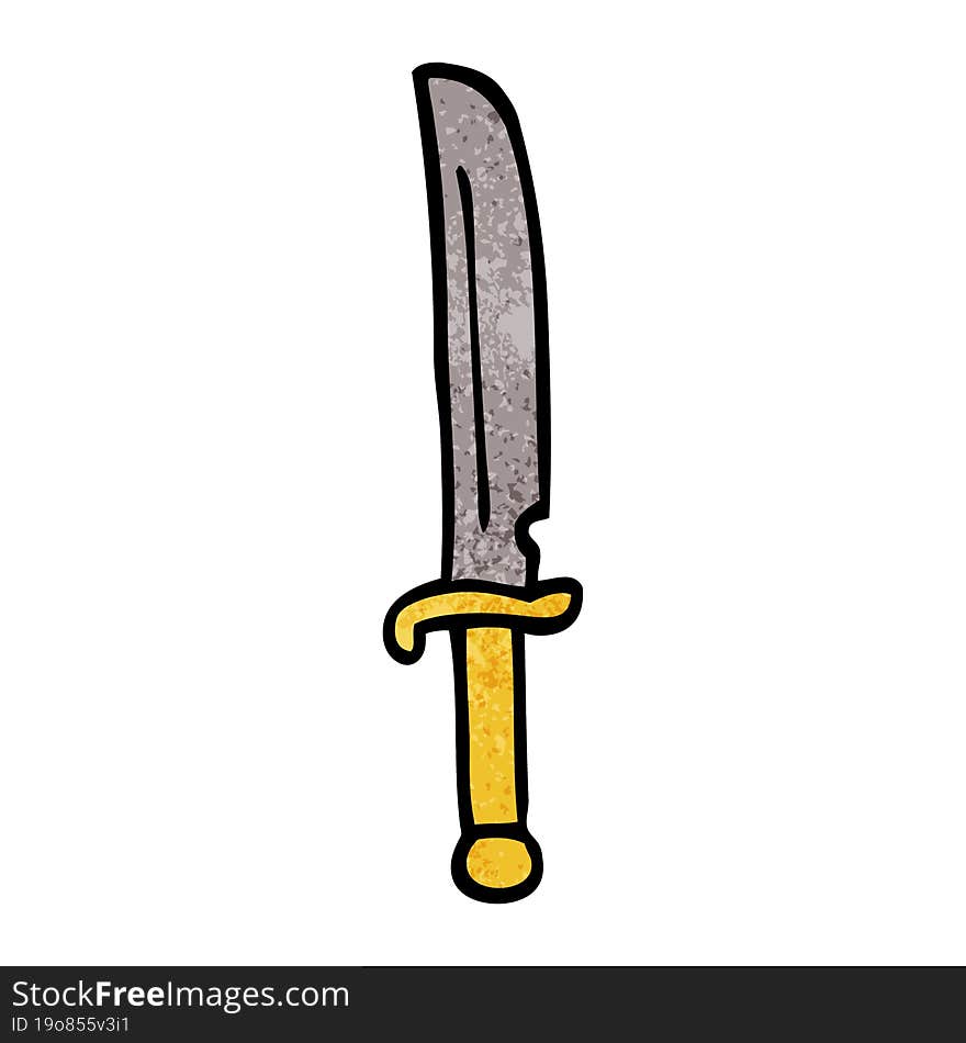 cartoon doodle knife