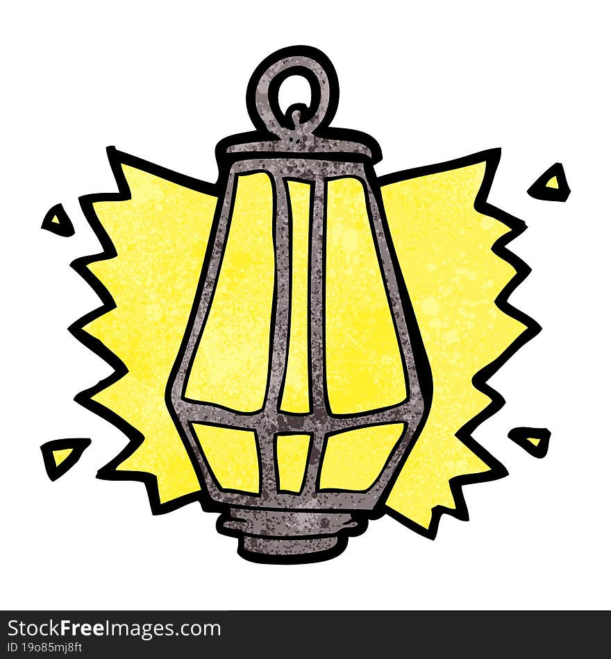 textured cartoon lantern shining