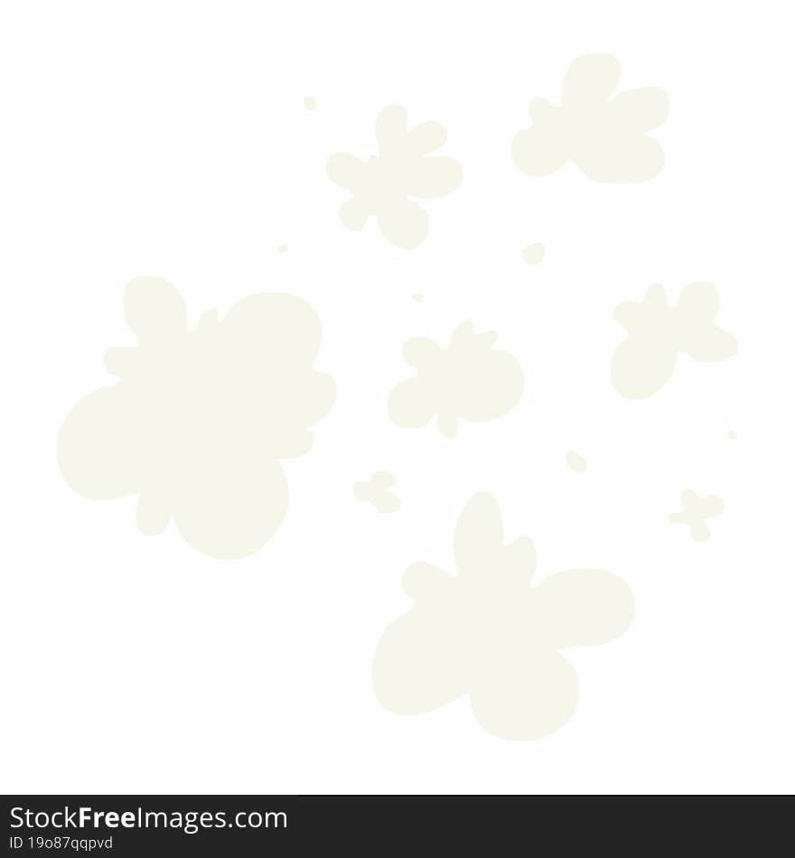 flat color illustration of a cartoon decorative smoke puff elements