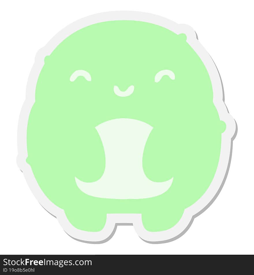 small frog sticker