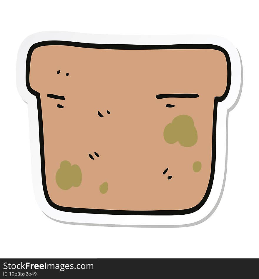 sticker of a cartoon plant pot