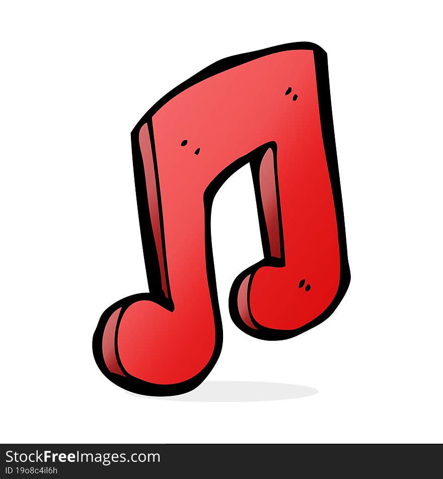 cartoon musical note