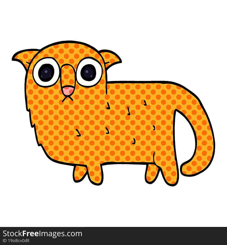 Cartoon Doodle Funny Cat