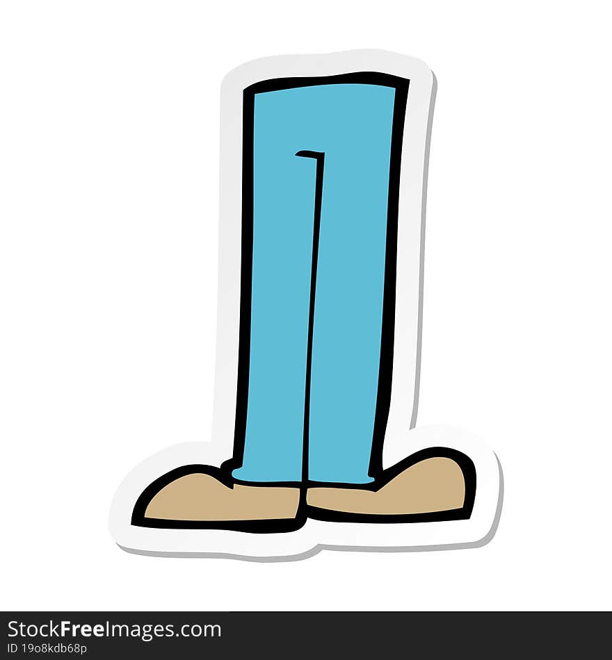 sticker of a cartoon legs