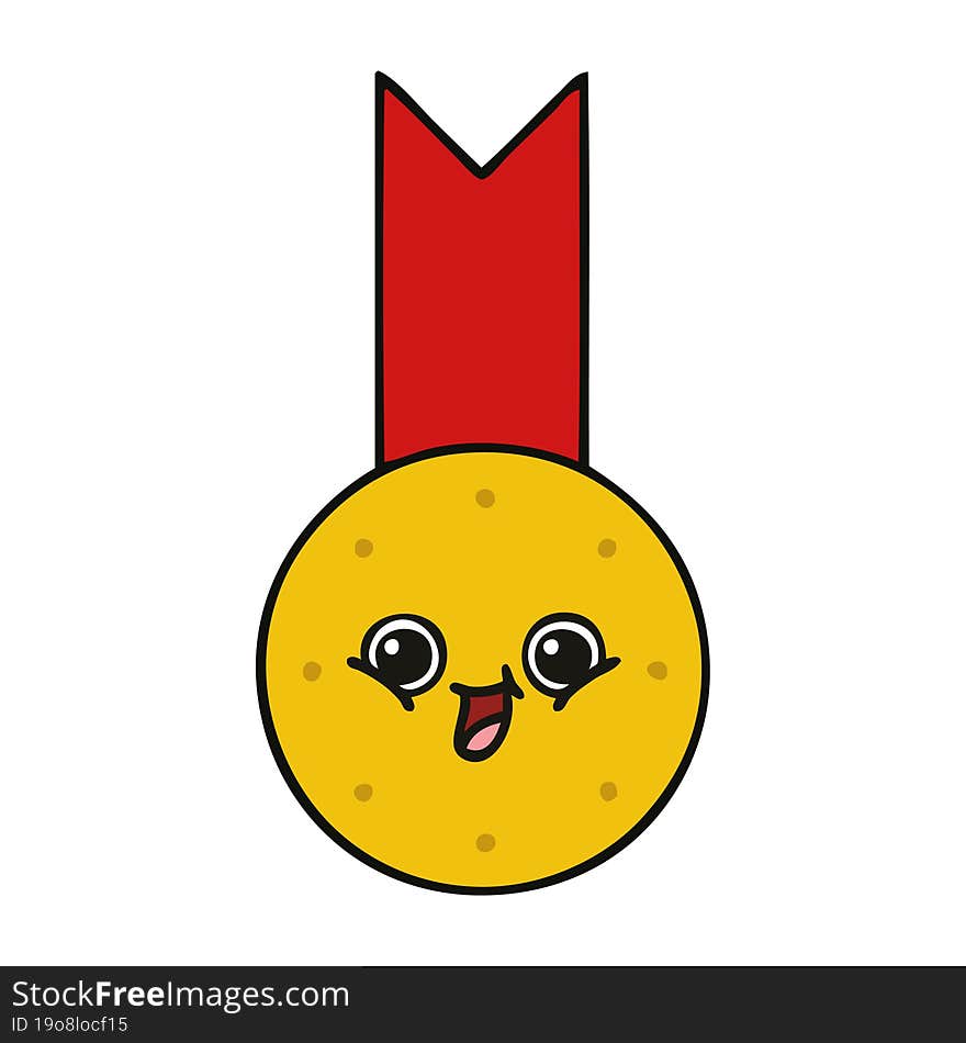 cute cartoon gold medal