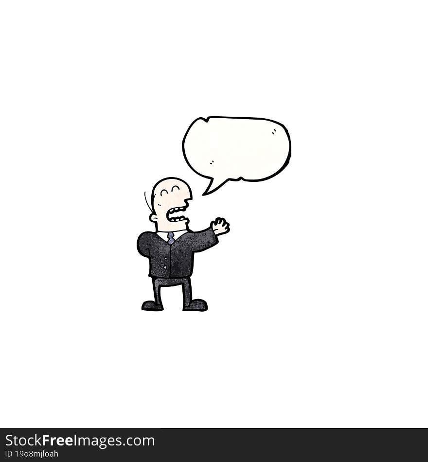 Cartoon Talking Businessman