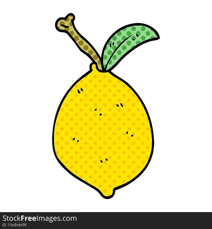 Cartoon Doodle Organic Lemon