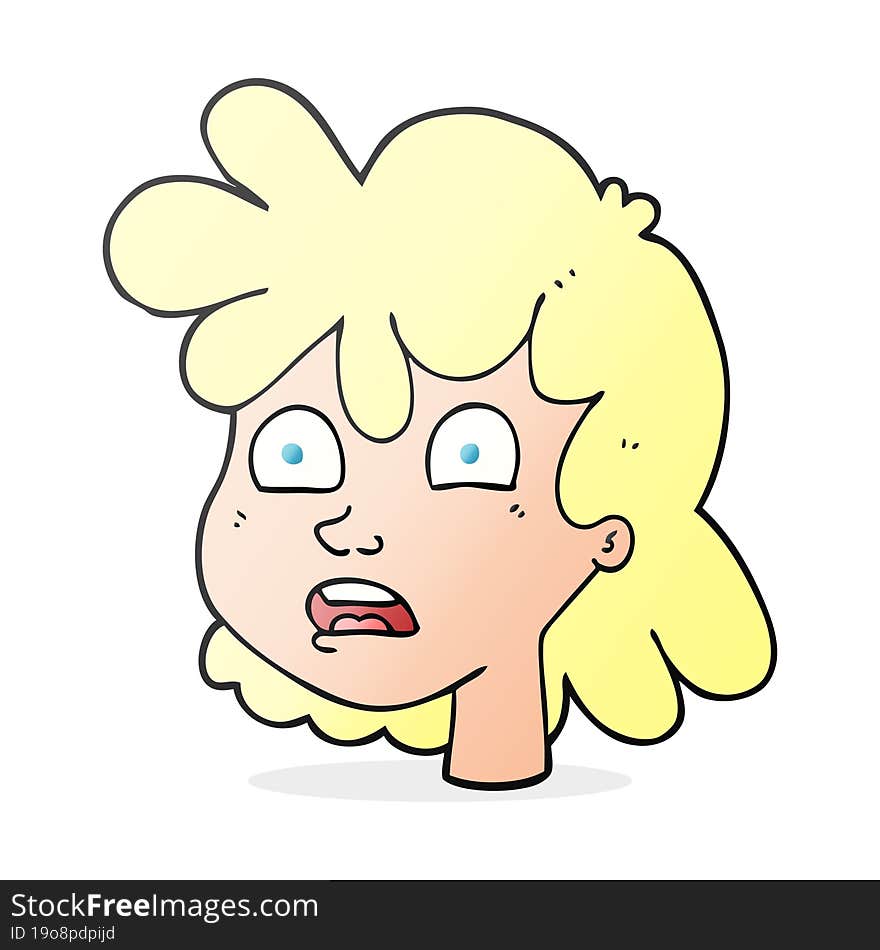 cartoon female face