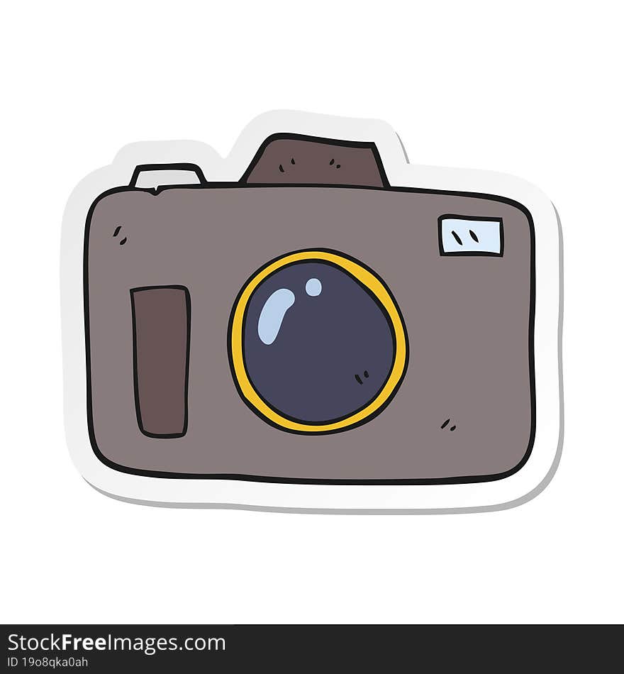 sticker of a cartoon camera