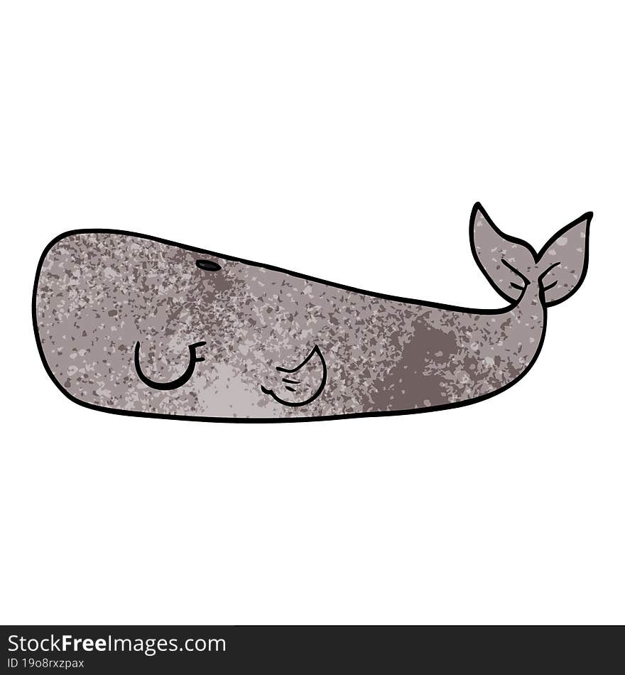 Cartoon Doodle Whale