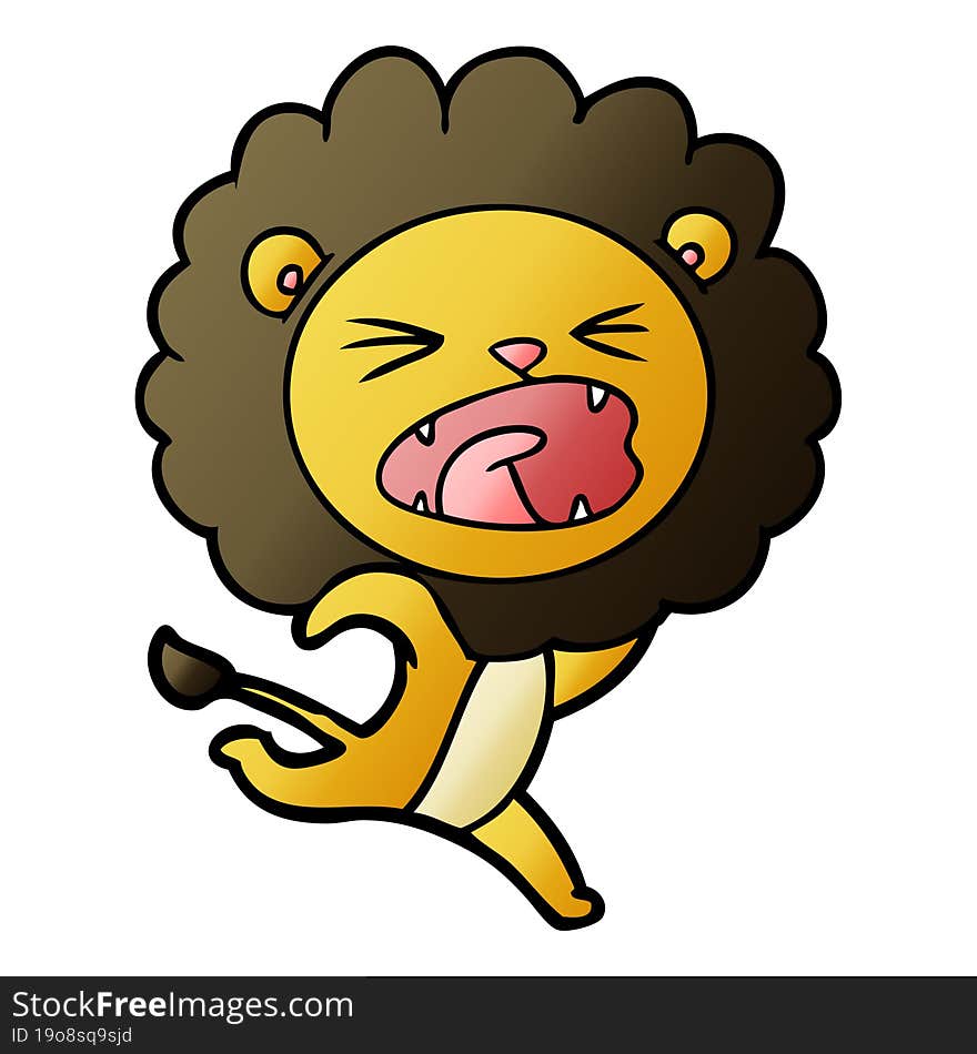 cartoon running lion. cartoon running lion