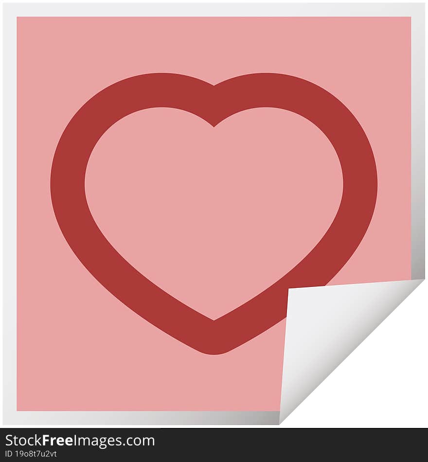 heart symbol graphic square sticker