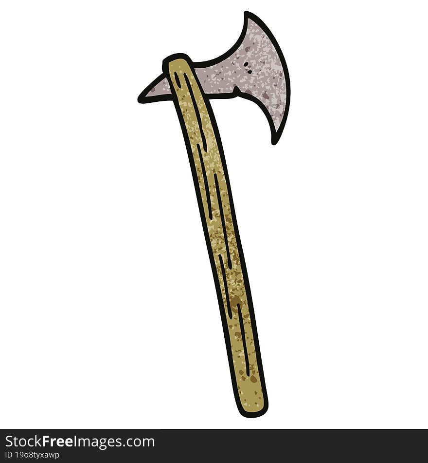 cartoon doodle long axe