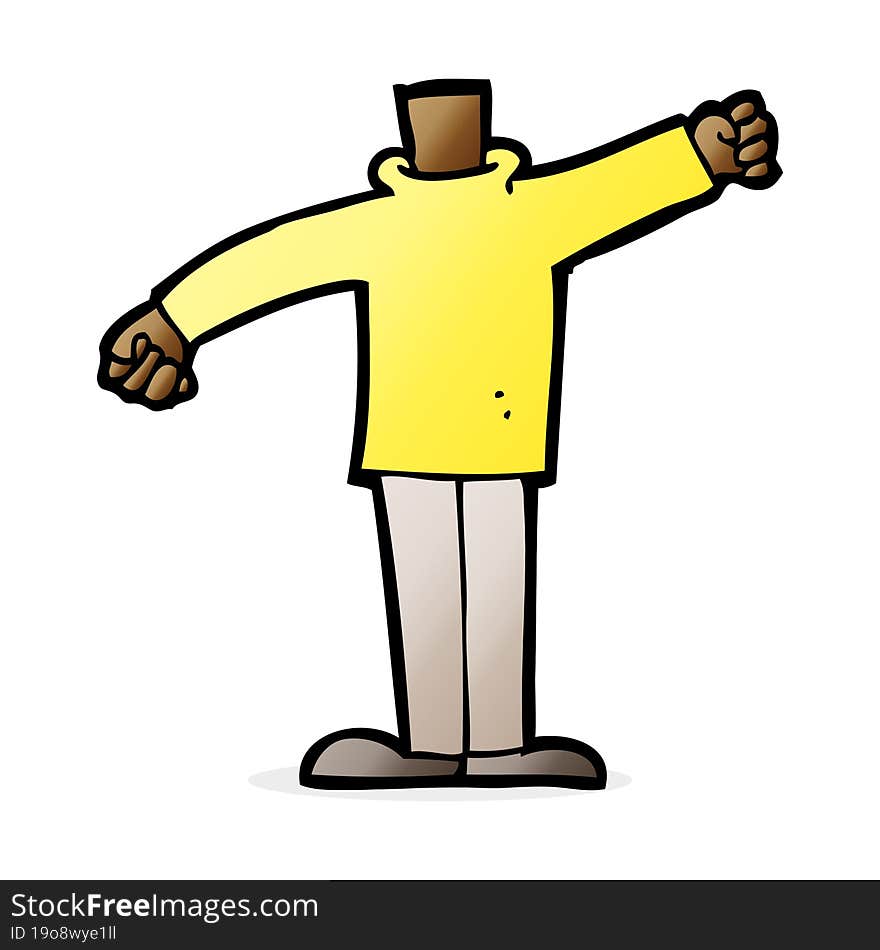 cartoon body waving arms (mix and match cartoons or add own photos