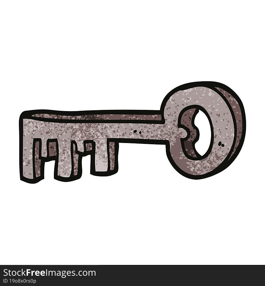 Cartoon Doodle Metal Key