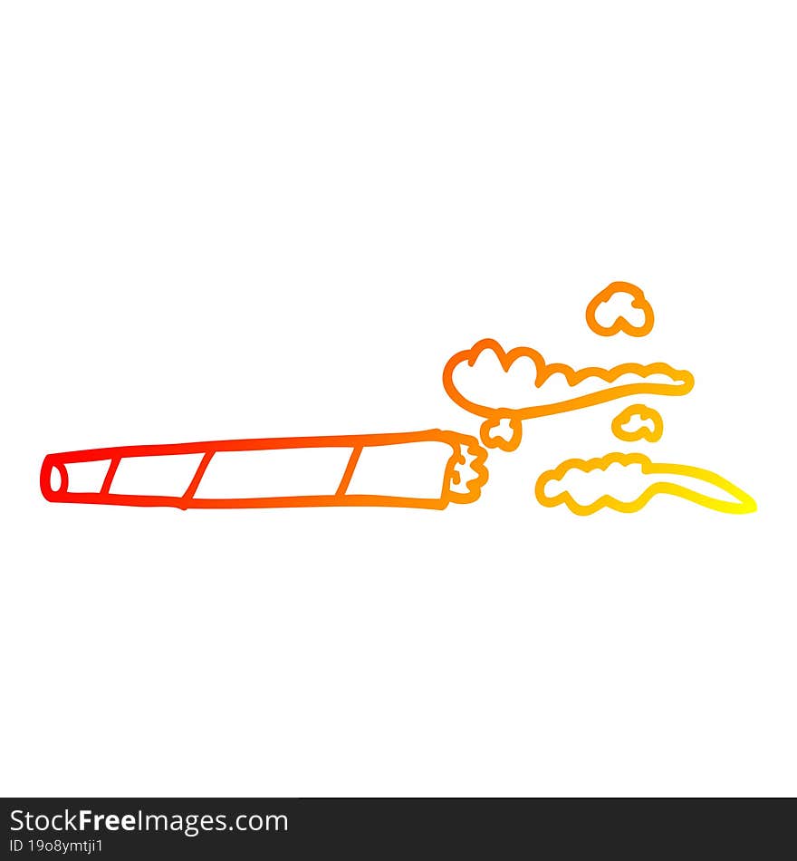 warm gradient line drawing cartoon lit joint