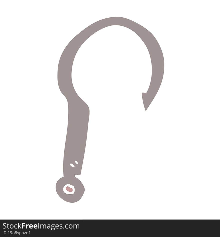 cartoon doodle fish hook