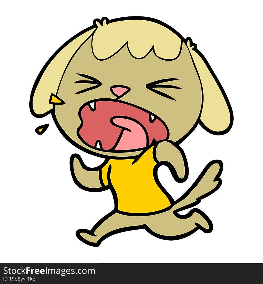 cute cartoon dog barking. cute cartoon dog barking