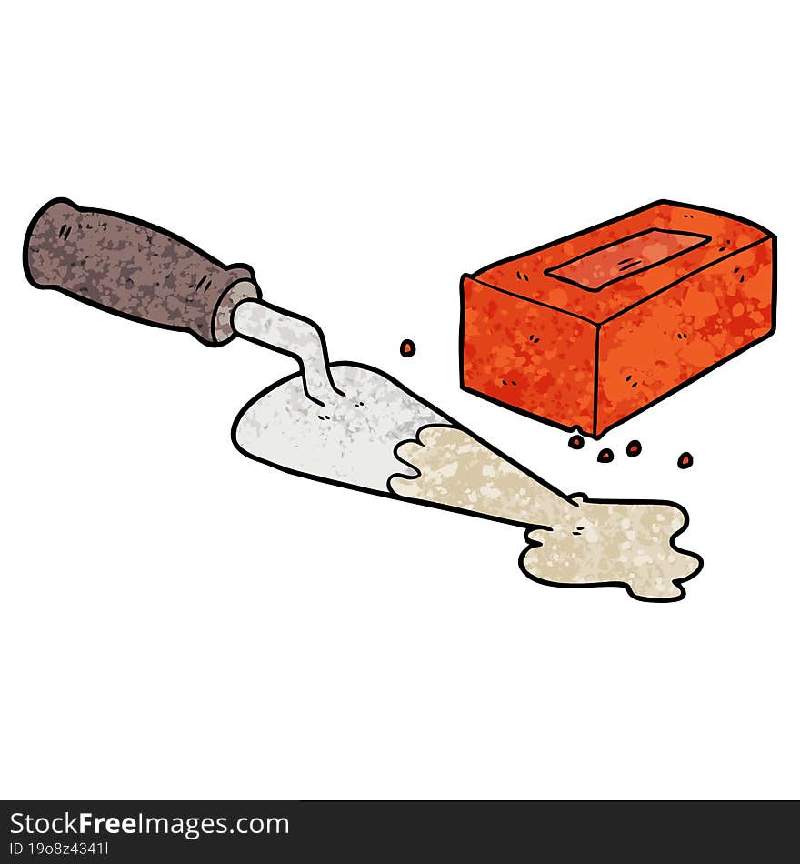 laying bricks cartoon. laying bricks cartoon