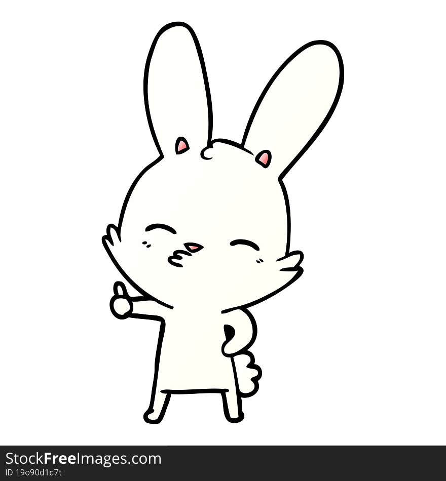 curious bunny cartoon. curious bunny cartoon