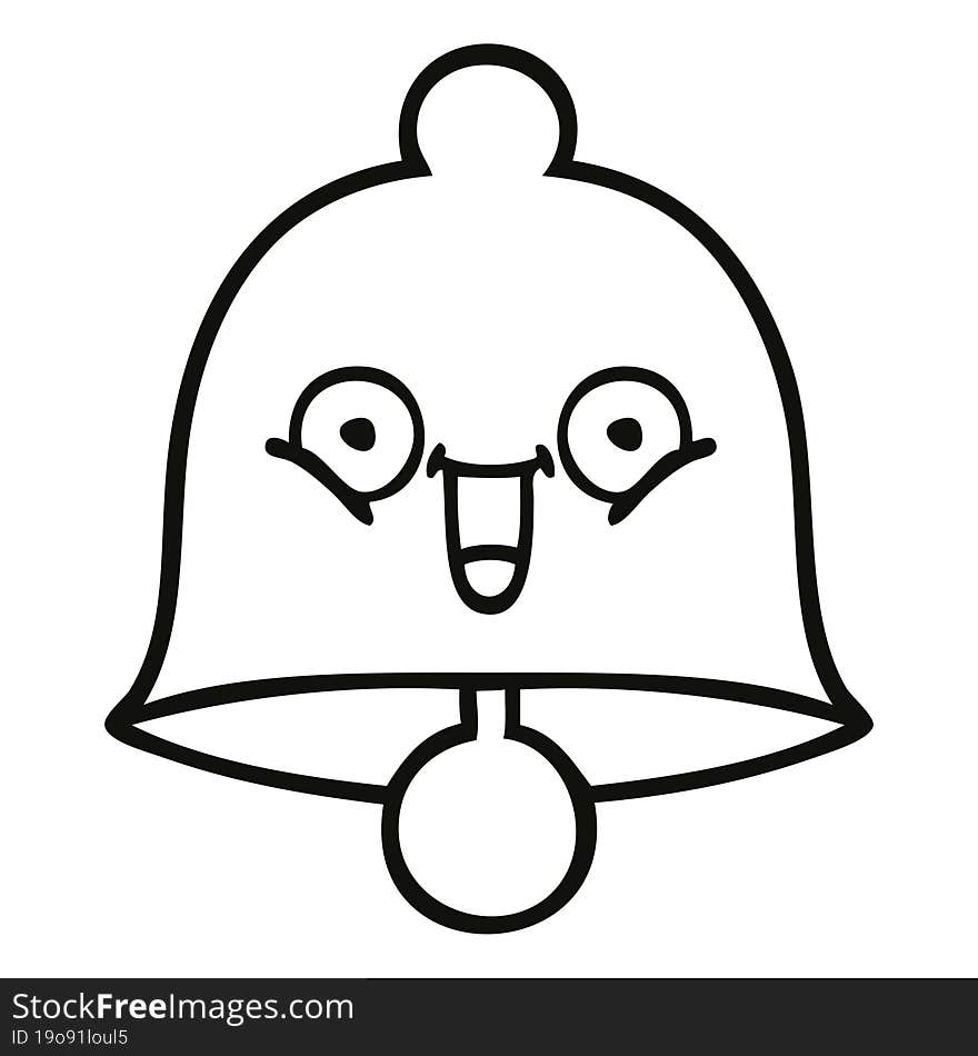 Line Drawing Cartoon Bell