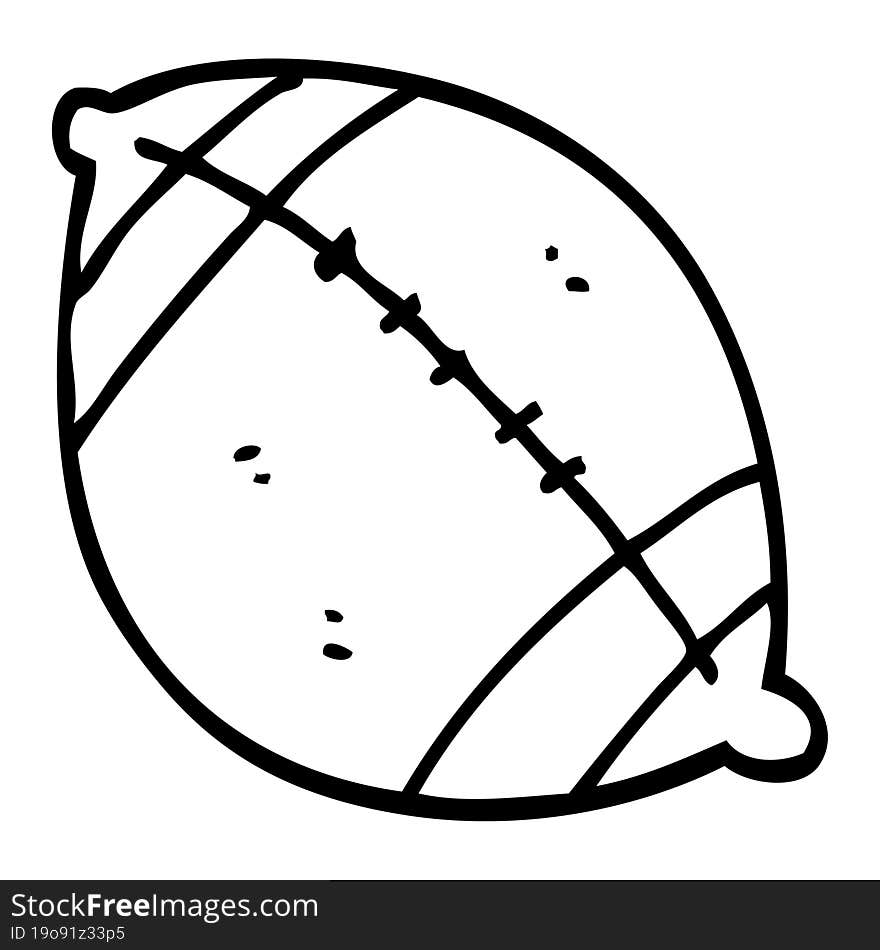 line drawing cartoon football