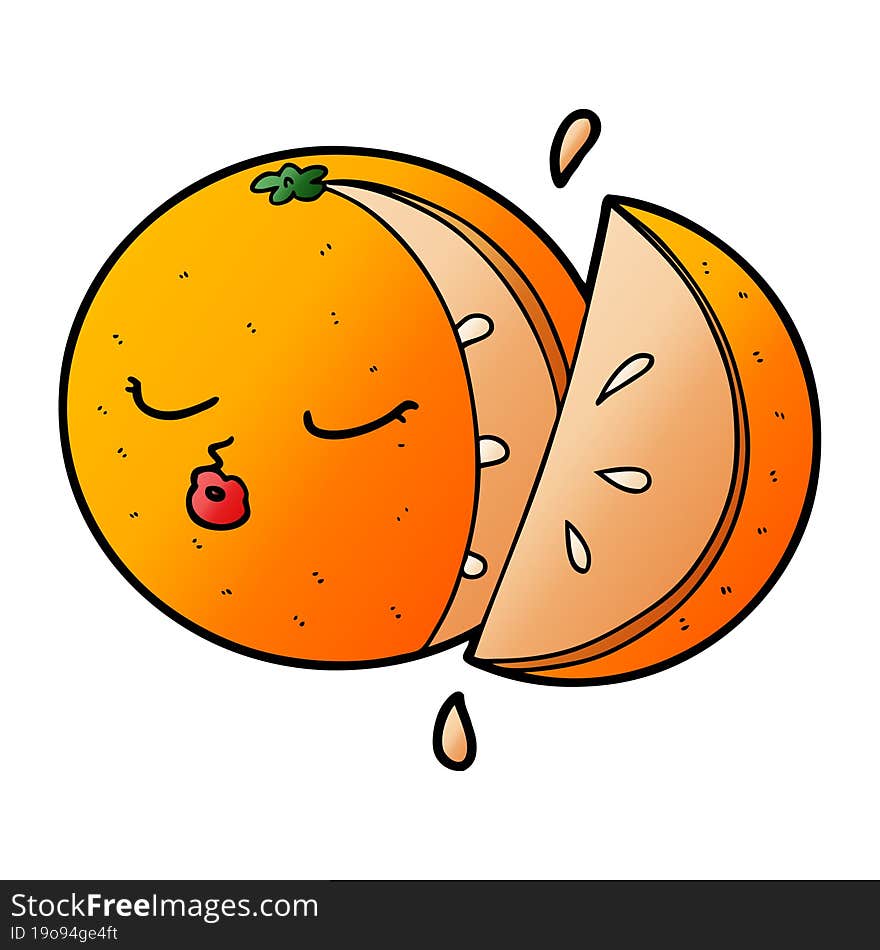 cartoon orange. cartoon orange