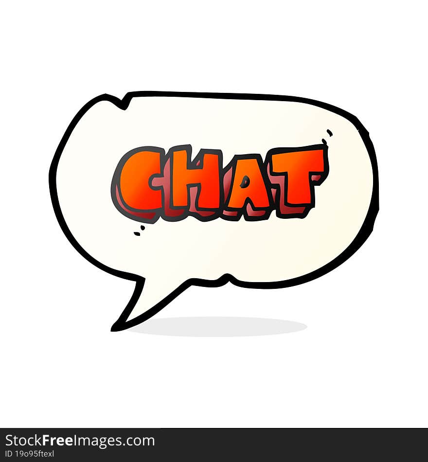 freehand drawn speech bubble cartoon chat symbol