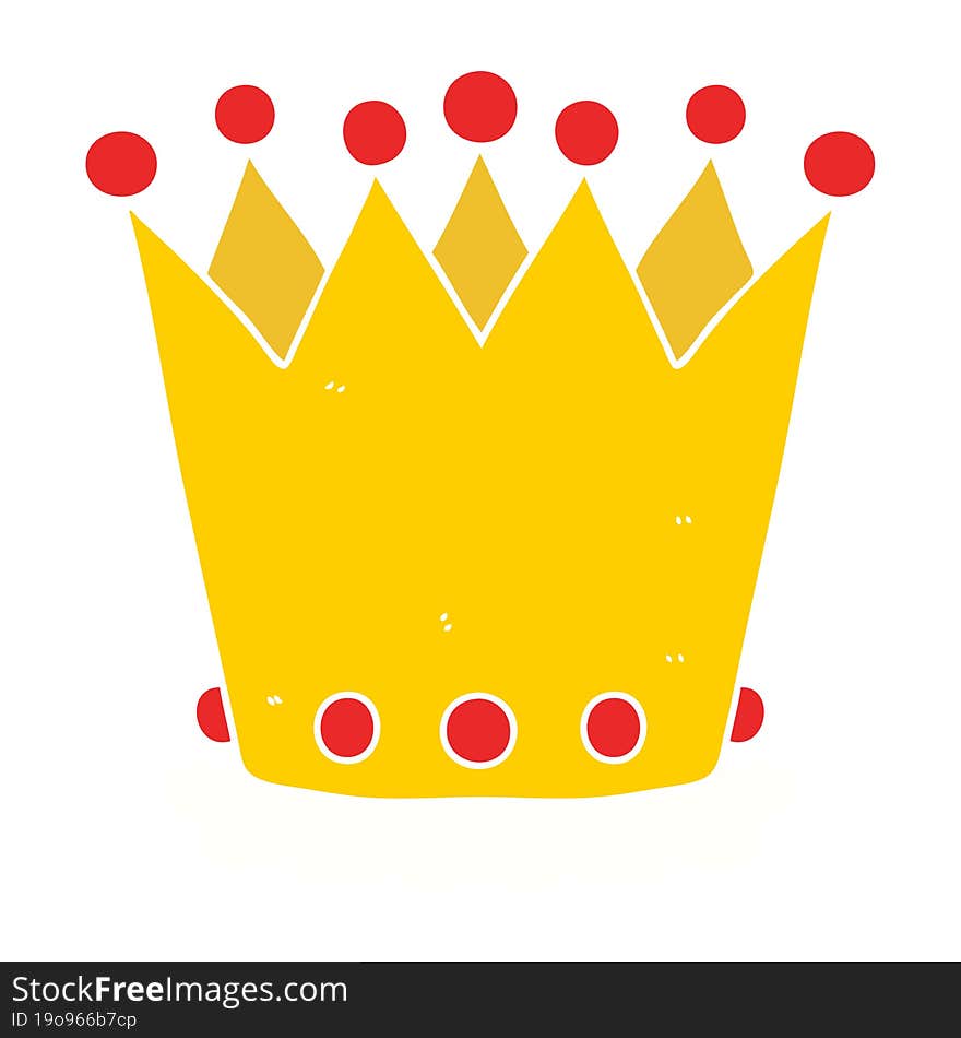 flat color style cartoon crown