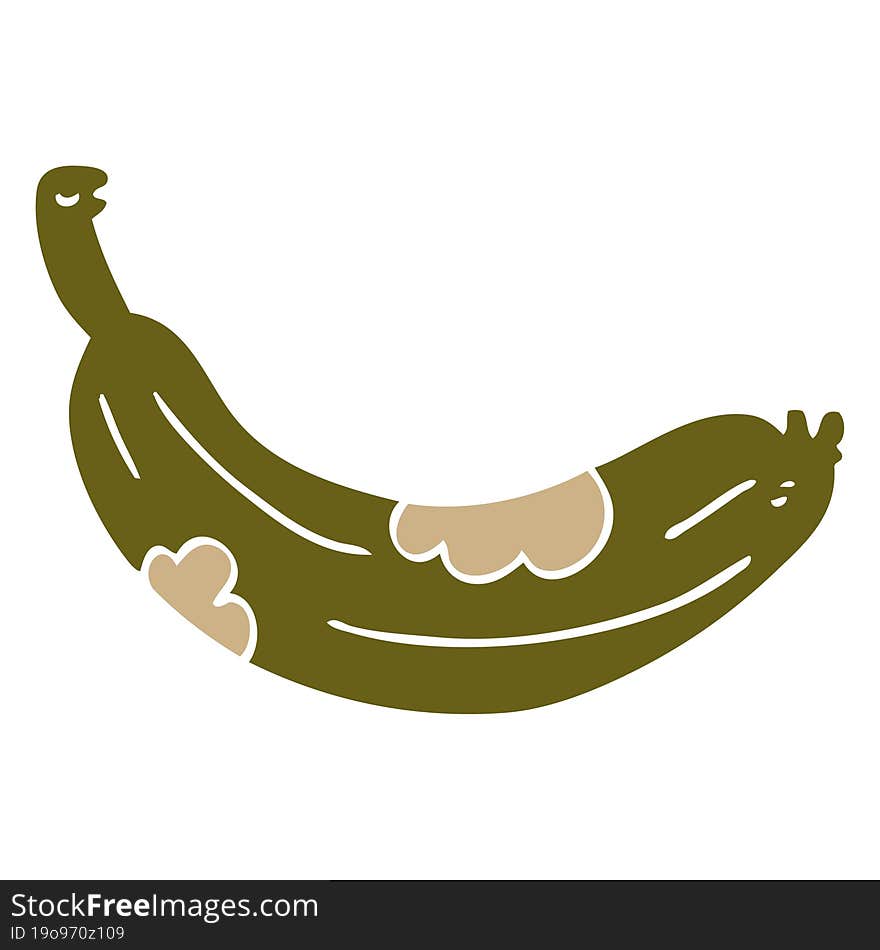 Cartoon Doodle Rotten Banana