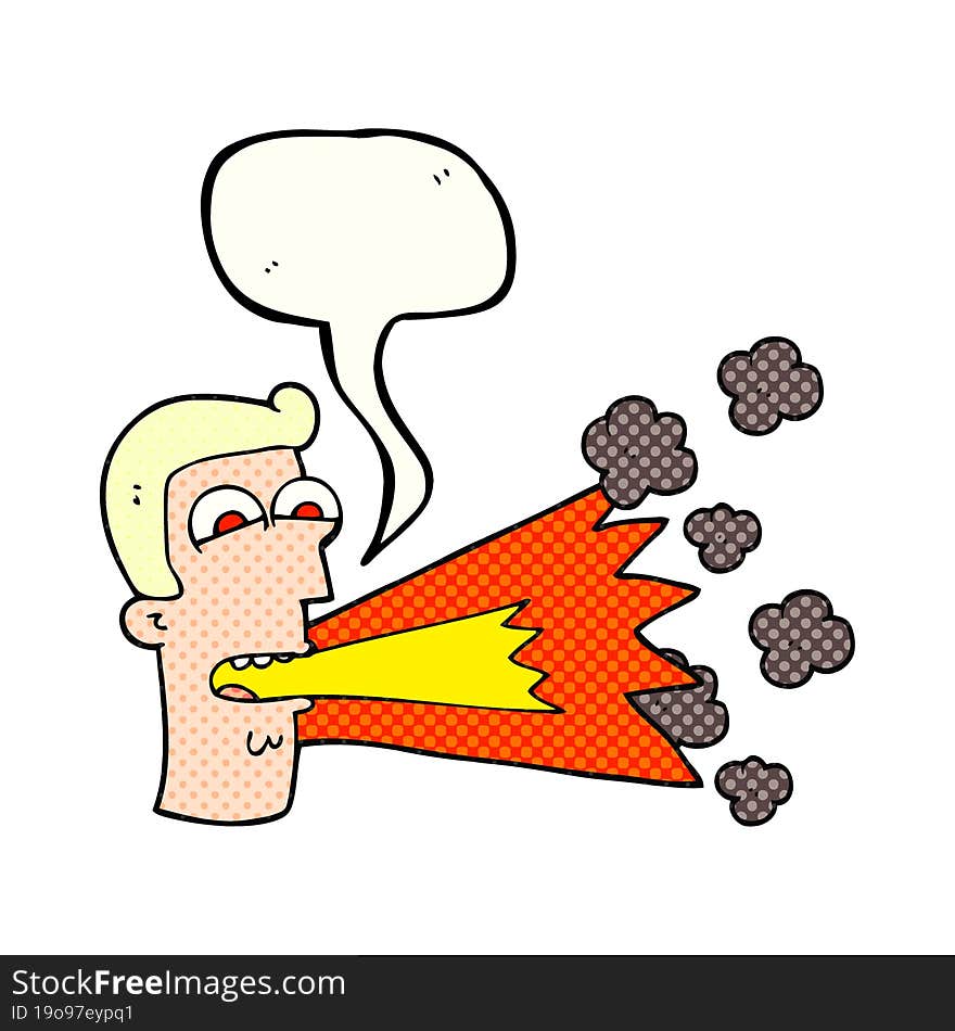 comic book speech bubble cartoon shouting man