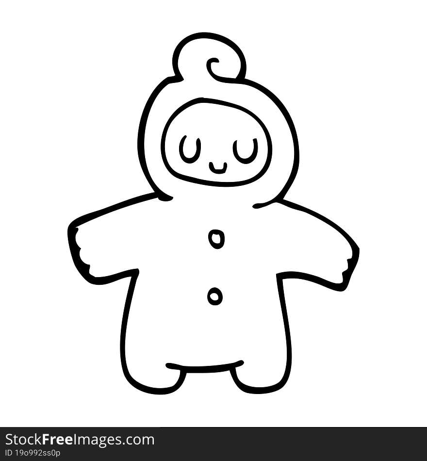 Line Drawing Cartoon Human Baby