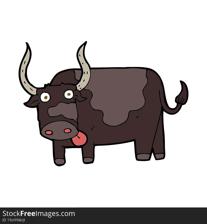 cartoon bull