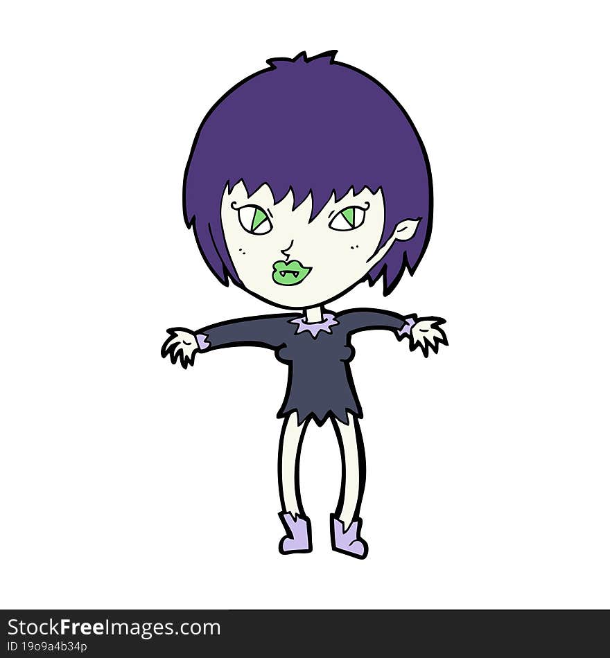 Cartoon Vampire Girl