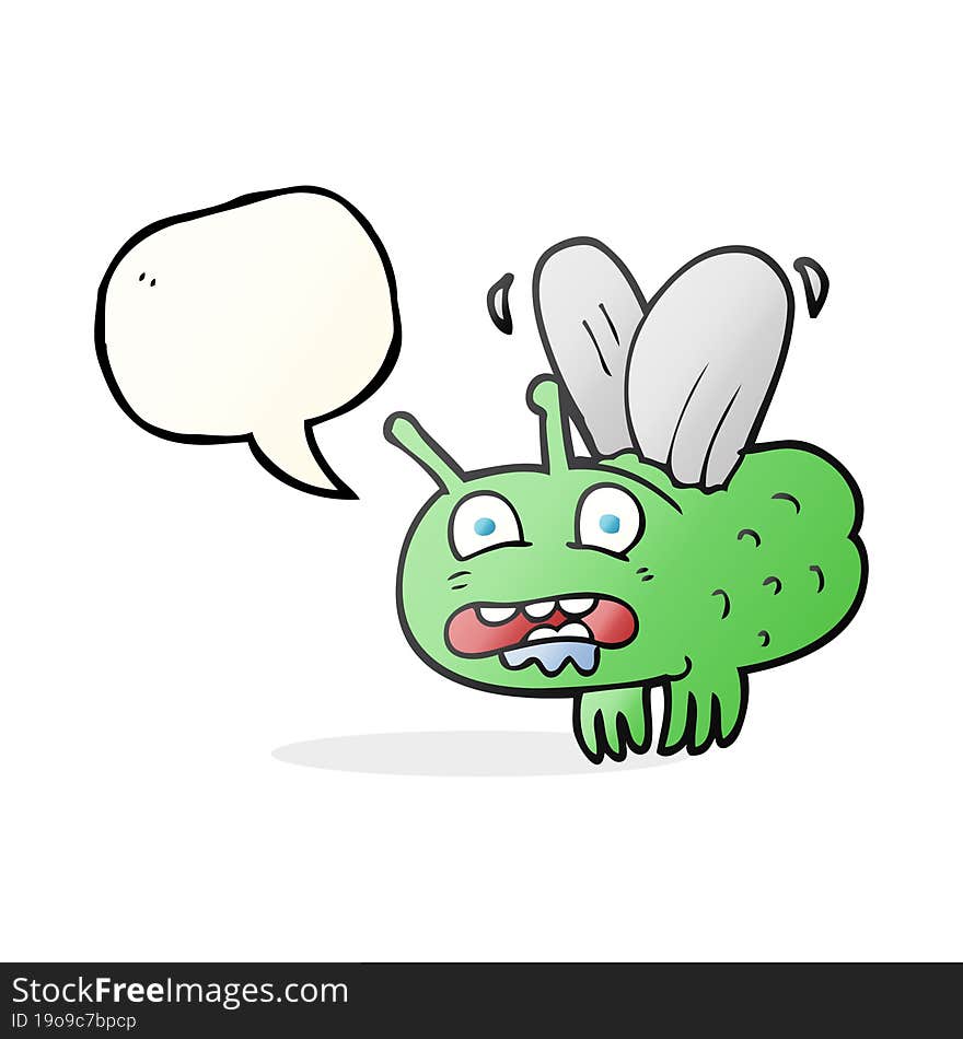 speech bubble cartoon fly