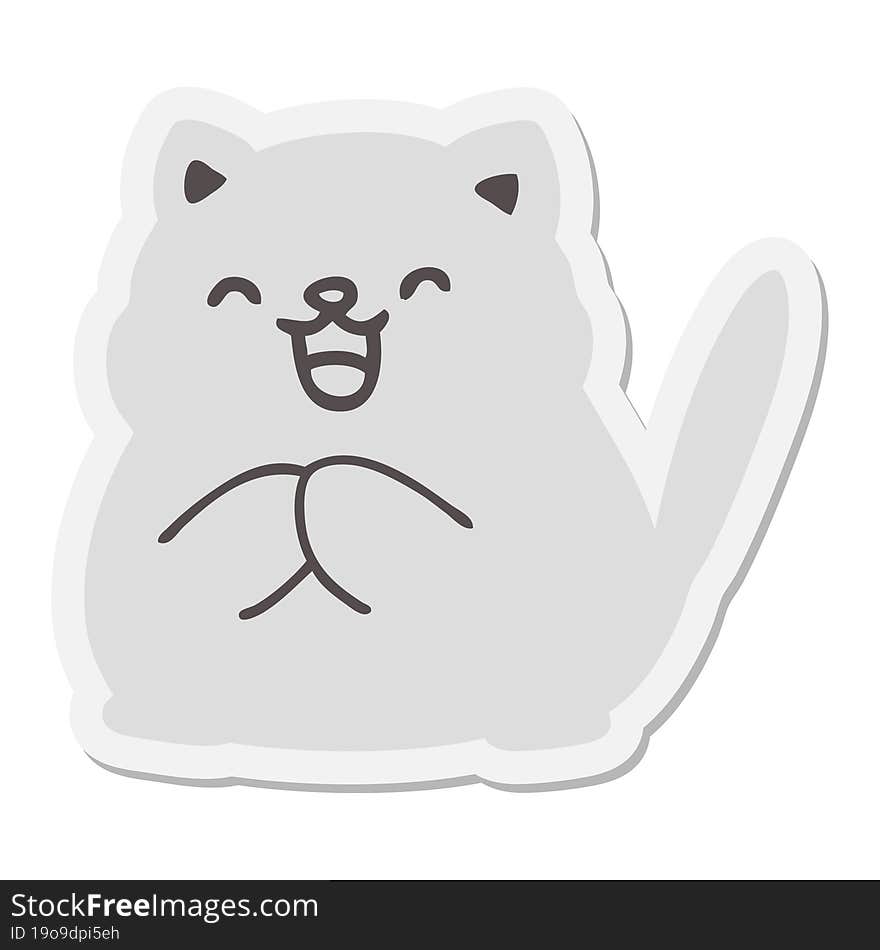 cute little cat sticker