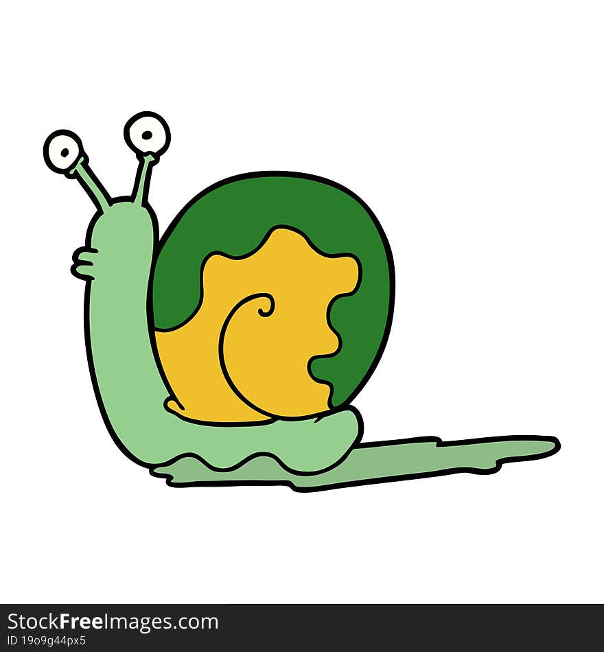 cartoon snail. cartoon snail