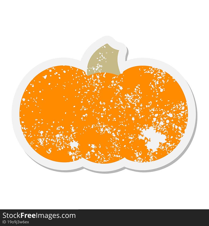 cartoon pumpkin squash grunge sticker