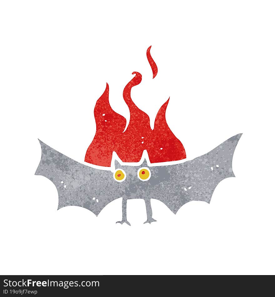 Cartoon Spooky Vampire Bat