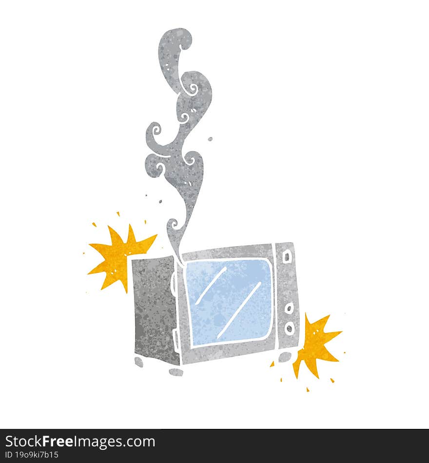 Cartoon Exploding Microwave