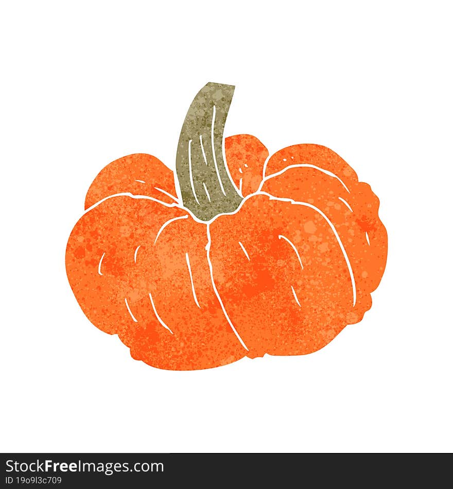 Retro Cartoon Pumpkin