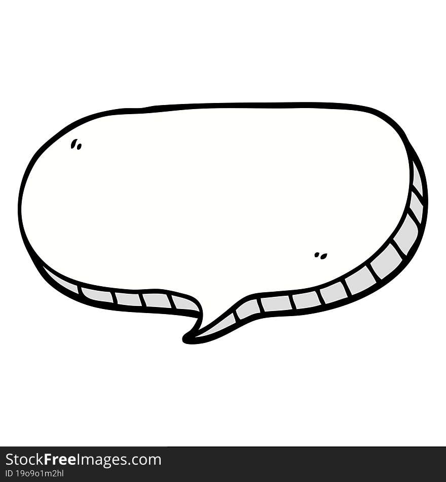 hand drawn doodle style cartoon speech bubble