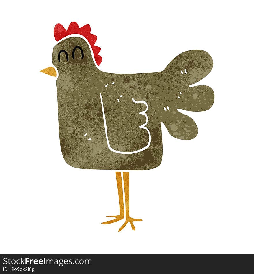 retro cartoon chicken