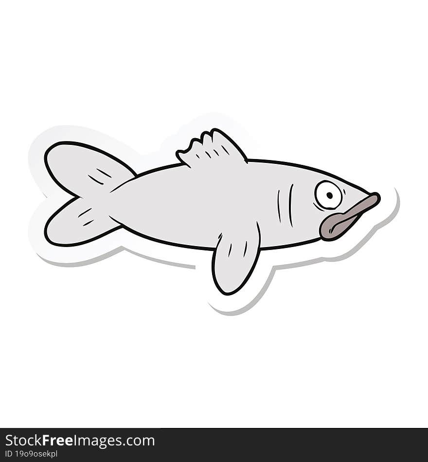 sticker of a cartoon fish