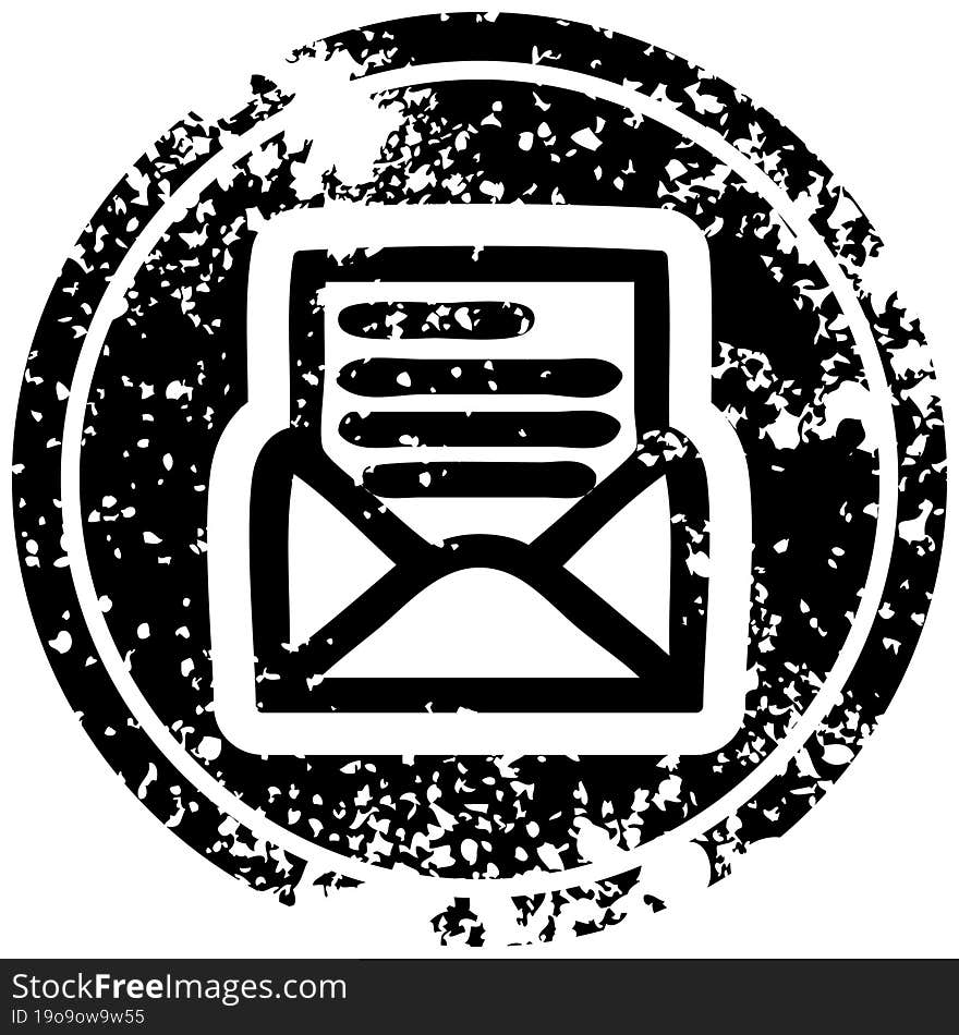 envelope letter distressed icon