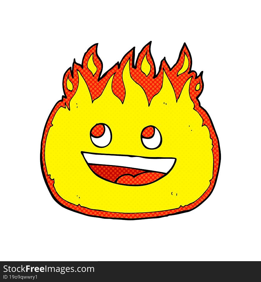 Cartoon Happy Fire