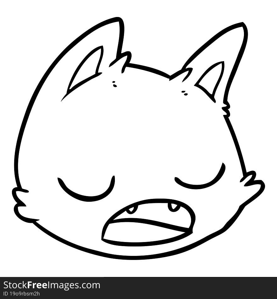 cartoon cat face. cartoon cat face