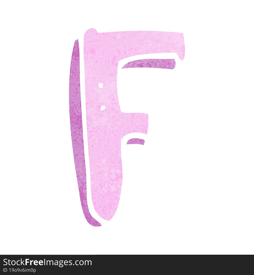 cartoon letter F