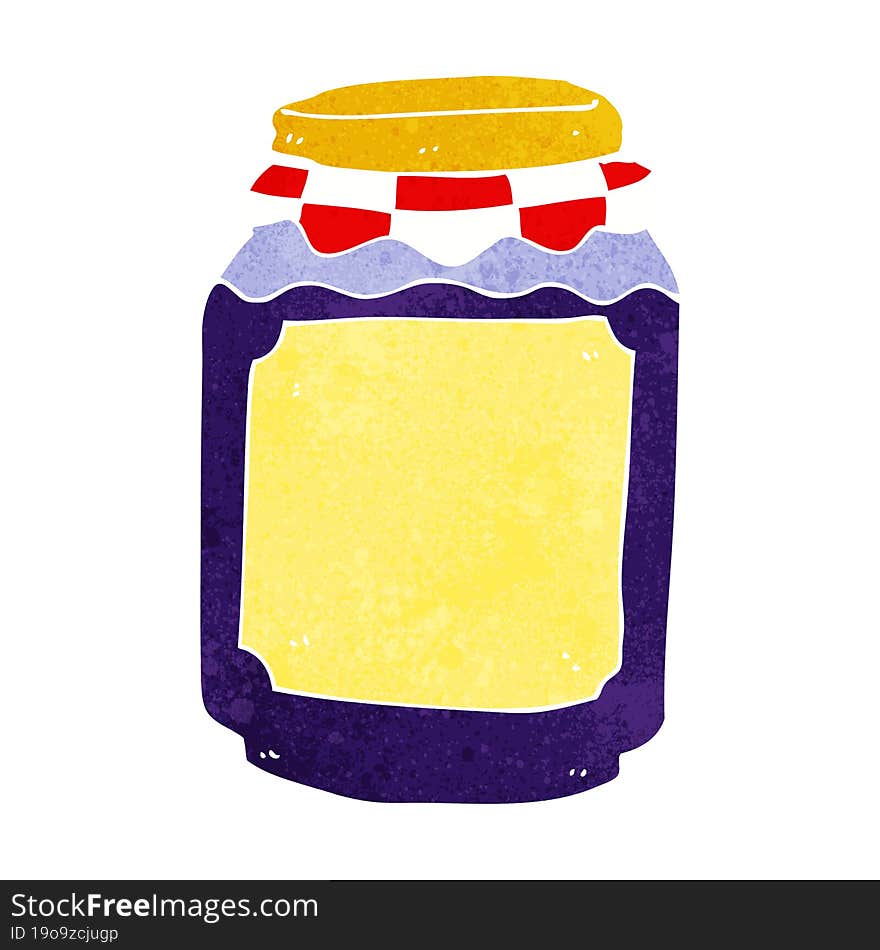 cartoon jar of jam